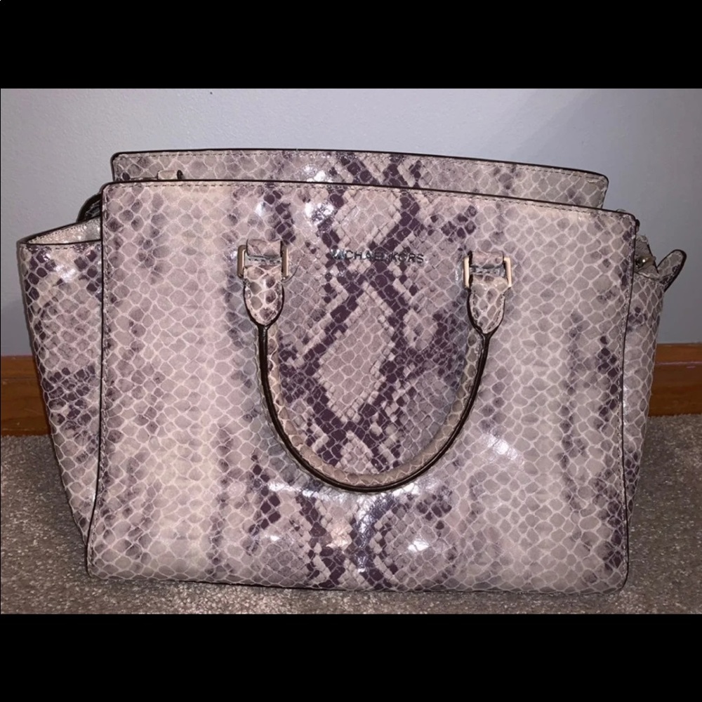 Michael Kors snakeskin bag with strap